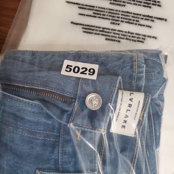 SLVRLAKE Jeans Womens 29 Blue Grace Wide Leg High Rise USA Freedom Wash Classic - Picture 14 of 14